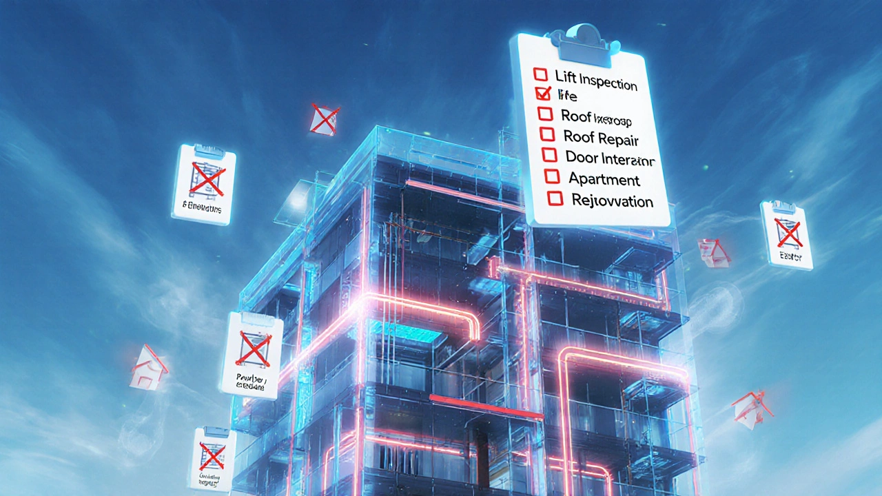 Прозрачный разрез дома, показывающий работающие инженерные системы и легальные услуги.