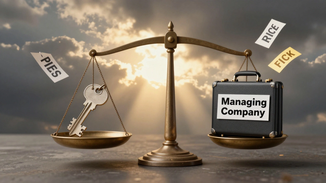 Весы: ключ прав собственников против чемодана управляющей компании с завышенными ценами.